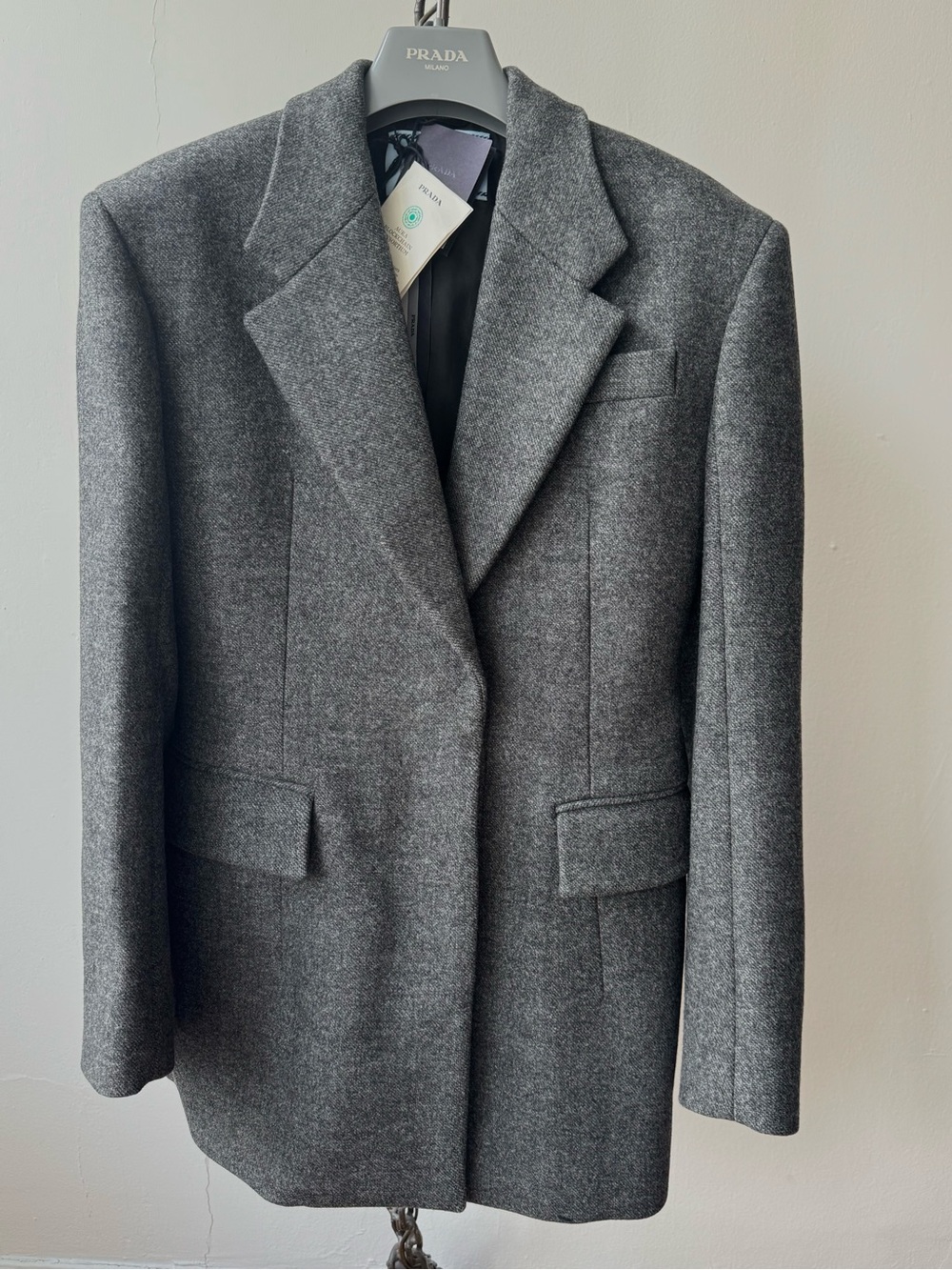 FW 2022 PRADA (by raf simons) gray caban jacket